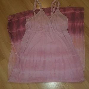 Tie dye pink maxi dress